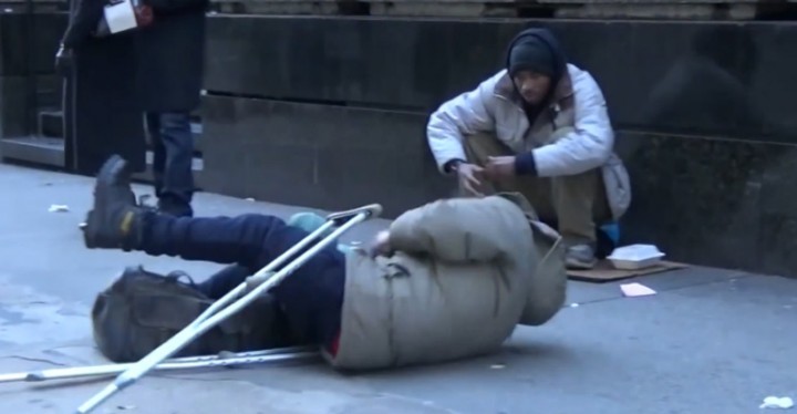 When a Homeless Man on Crutches Falls, You'll Be Shocked by this social experiment on homelessness.