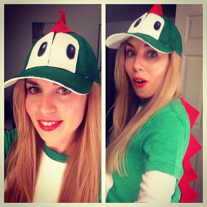 A quick DIY Yoshi costume that looks great!