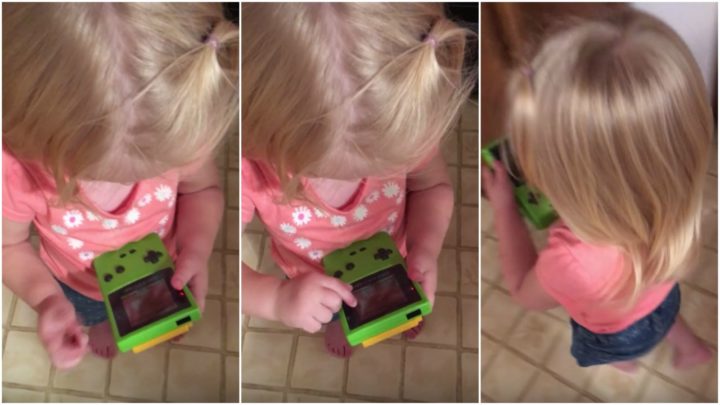 Little Girl Thinks Her Dad's Game Boy Has a Touchscreen.